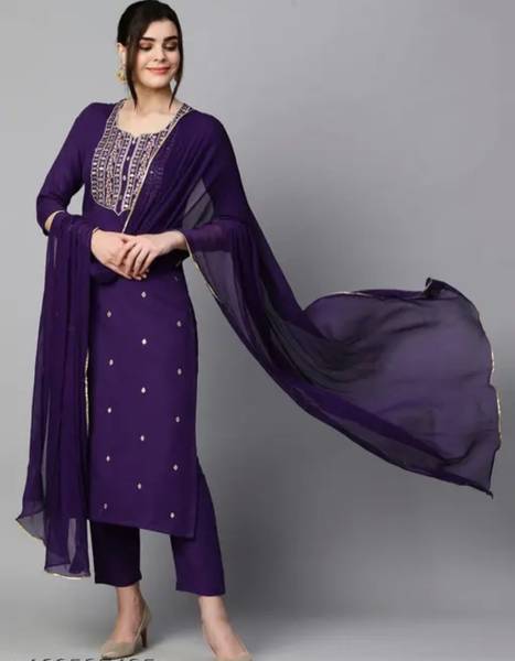Jyoti Fashion Women Kurta Pant Attached Dupatta Set