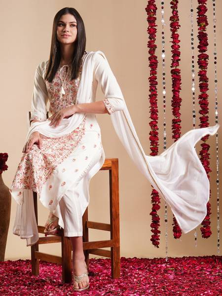 Gosriki Women Kurta Pant Dupatta Set
