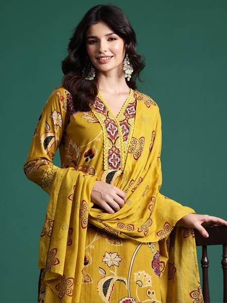 Indo Era Women Kurta Pant Dupatta Set