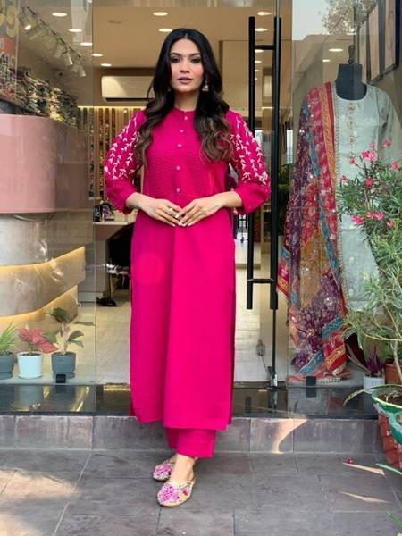 SHEIOR Women Kurti Pant Set