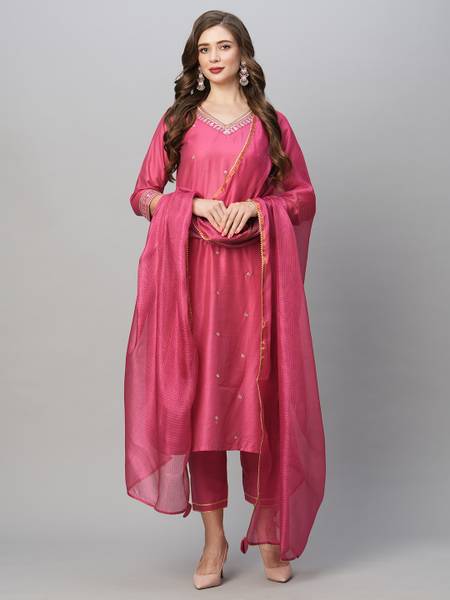 Gosriki Women Kurta Pant Dupatta Set