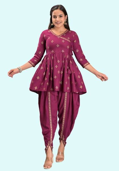 KASHISHIYA Women Kurta Dhoti Pant Set