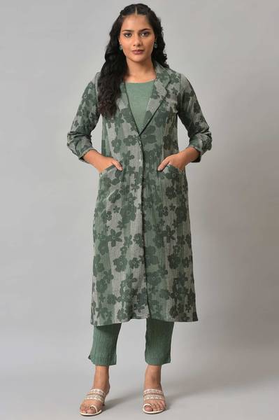 W Women Kurta Pant Ethnic Jacket Set Price History