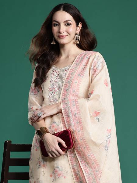 Indo Era Women Kurta Pant Dupatta Set