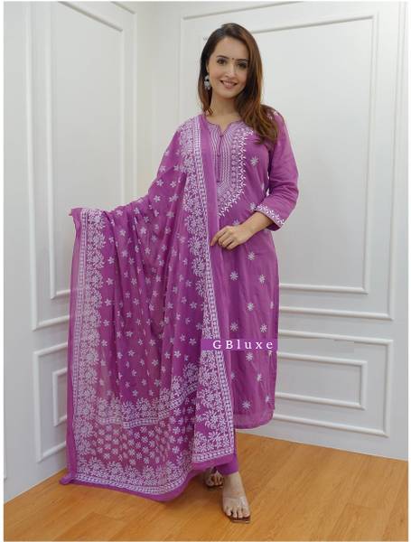 G Bluxe Women Kurta Pant Dupatta Set