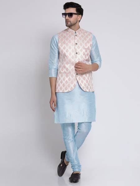 TS Lifestyle Men Kurta Churidar Ethnic Jacket Set