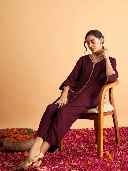 Shae by SASSAFRAS Women Ethnic Top Pant Set