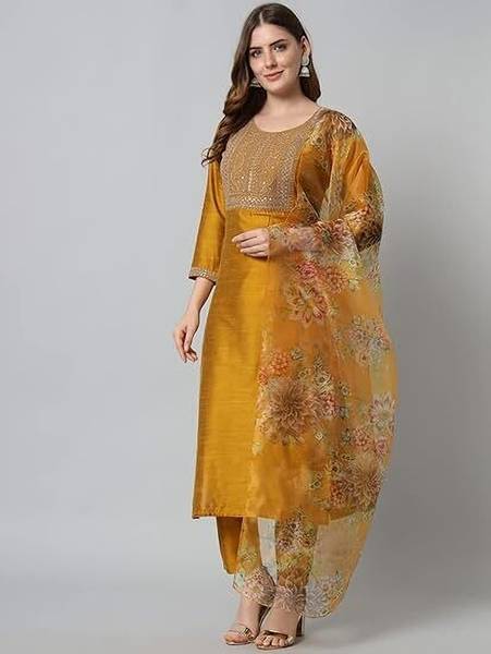 Pink She Women Kurta Pant Dupatta Set