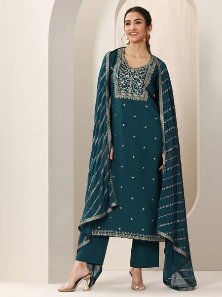 LIBAS Women Kurta Pant Dupatta Set