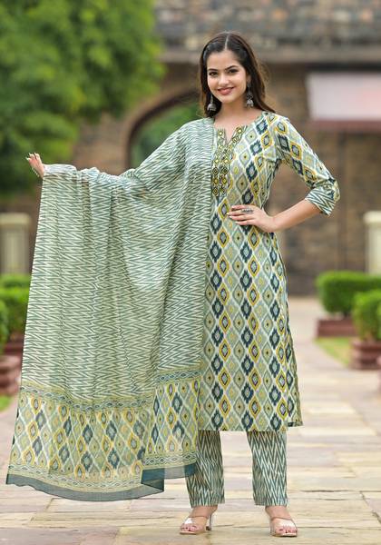 Klosia Women Kurta Pant Dupatta Set