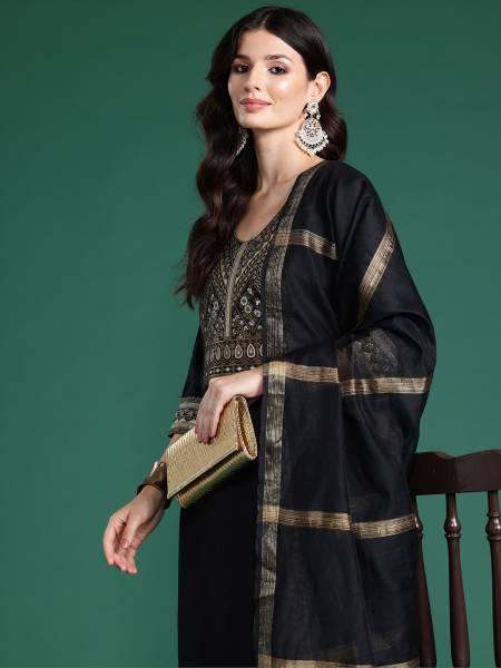 Indo Era Women Kurta Palazzo Dupatta Set