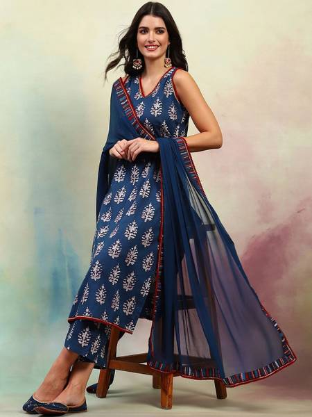Vastranikhar Women Kurta Palazzo Dupatta Set