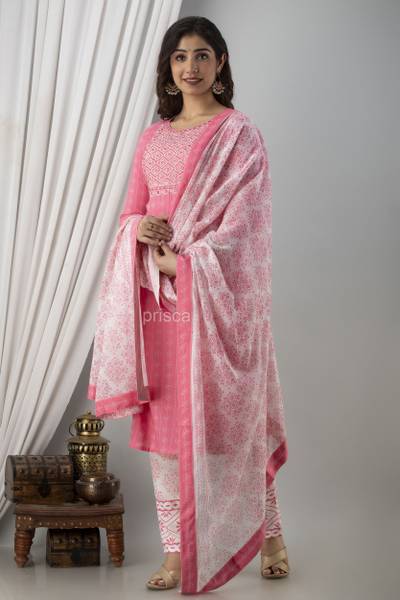 PRISCA Women Kurta Pant Dupatta Set