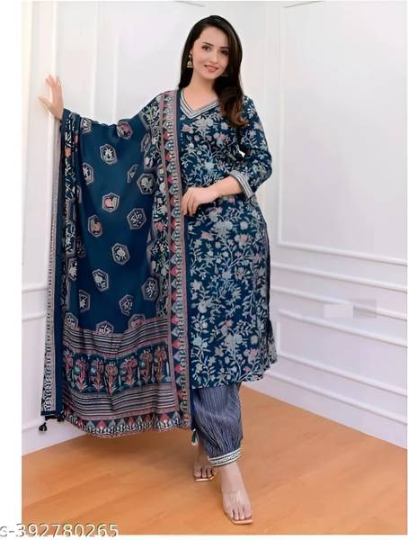 Bairaj Women Kurta Pant Dupatta Set