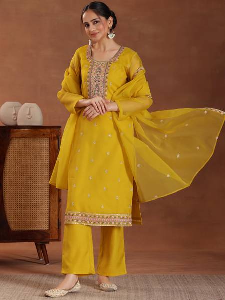 LIBAS Women Kurta Pant Dupatta Set