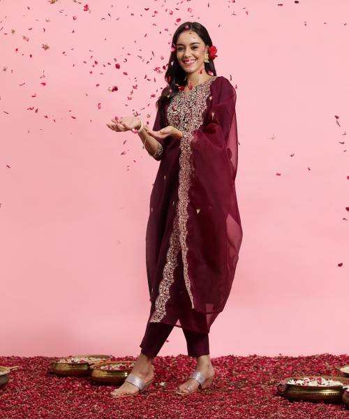 Indo Era Women Kurta Pant Dupatta Set