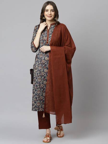 Janasya Women Kurta Pant Dupatta Set