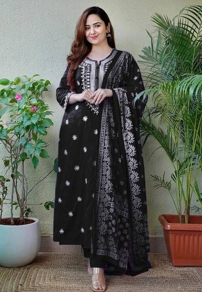PILUDI Women Kurta Pant Dupatta Set