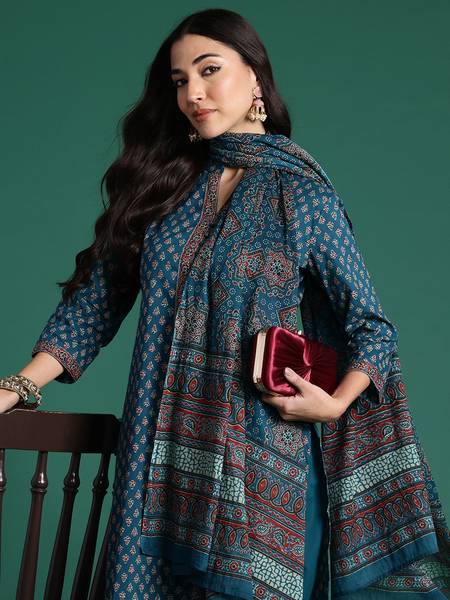 Indo Era Women Kurta Pant Dupatta Set