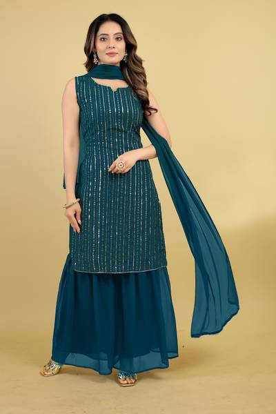 TILKI Women Kurta Sharara Dupatta Set