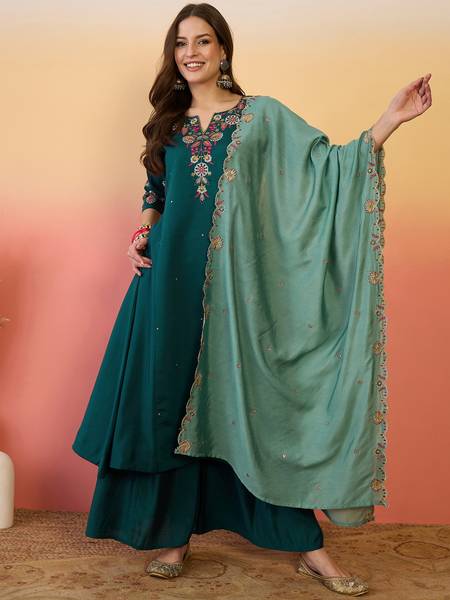 Tasrika Women Kurta Palazzo Dupatta Set