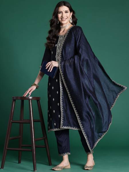 Indo Era Women Kurta Pant Dupatta Set