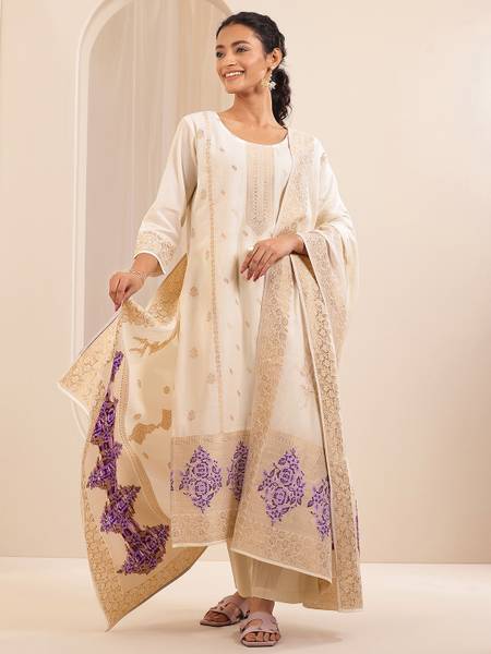 LIBAS Women Kurta Pant Dupatta Set