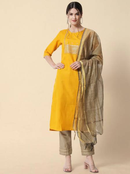 VredeVogel Women Kurta Pant Dupatta Set