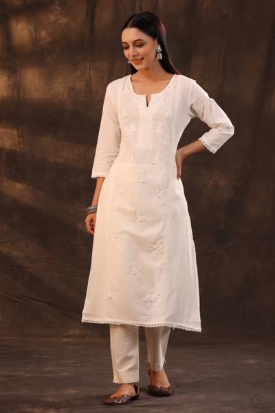 Juniper Women Embroidered Straight Kurta