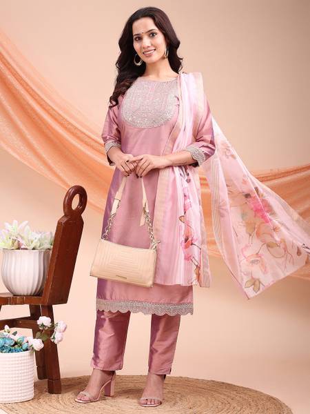 AYUKTA INTERNATIONAL Women Kurti Pant Dupatta Set