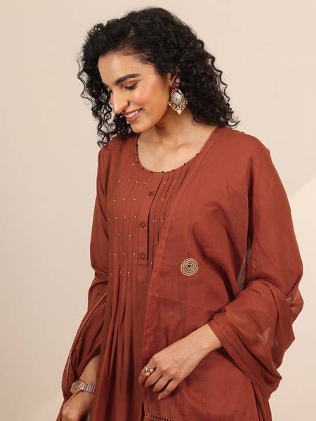LIBAS Women Kurta Palazzo Dupatta Set