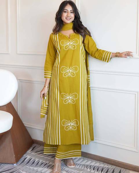 JD FINISHING Women Kurti Pant Dupatta Set