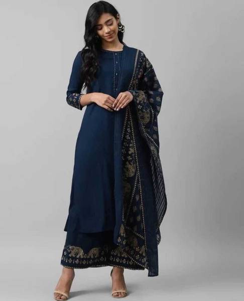 Jaatni Comfart wear Printed Kurta, Salwar & Dupatta Set