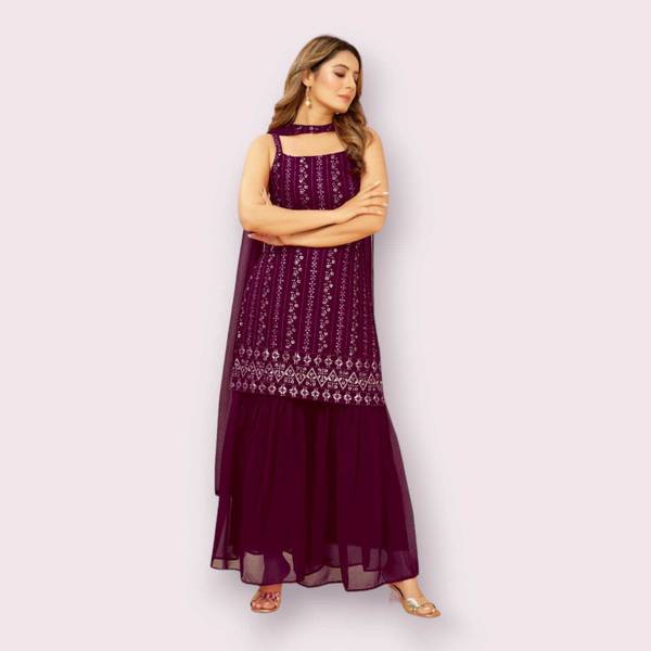TILKI Women Kurta Sharara Dupatta Set