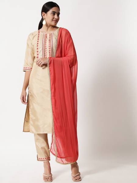 VredeVogel Women Kurti Pant Dupatta Set