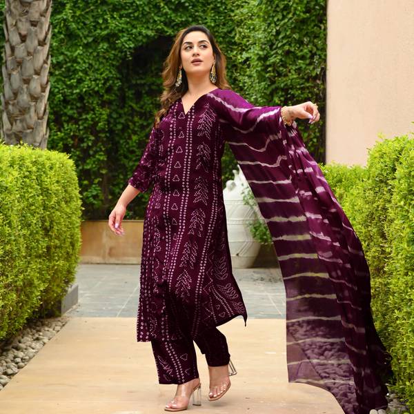 Gosriki Women Kurta Palazzo Dupatta Set