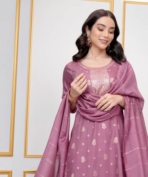 Vishudh Women Kurta Pant Attached Dupatta Set