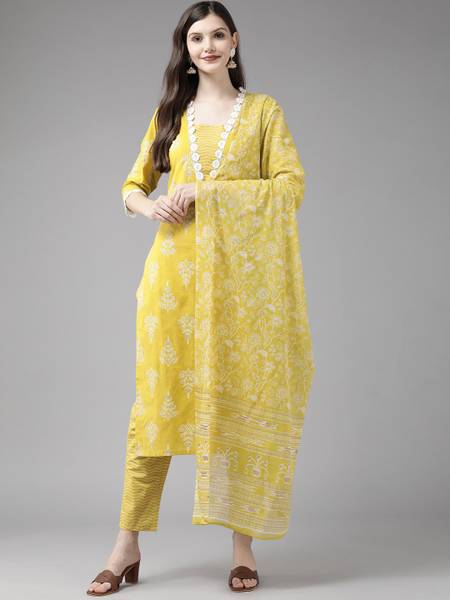 Ginni Arora Label Women Kurta Pant Dupatta Set