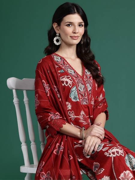 Indo Era Women Kurta Pant Dupatta Set