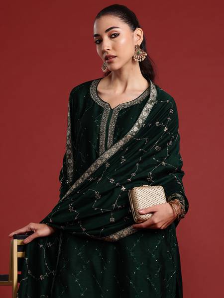 Indo Era Women Kurta Pant Dupatta Set