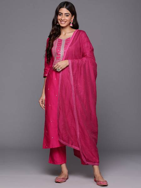 LIBAS Women Kurta Pant Dupatta Set