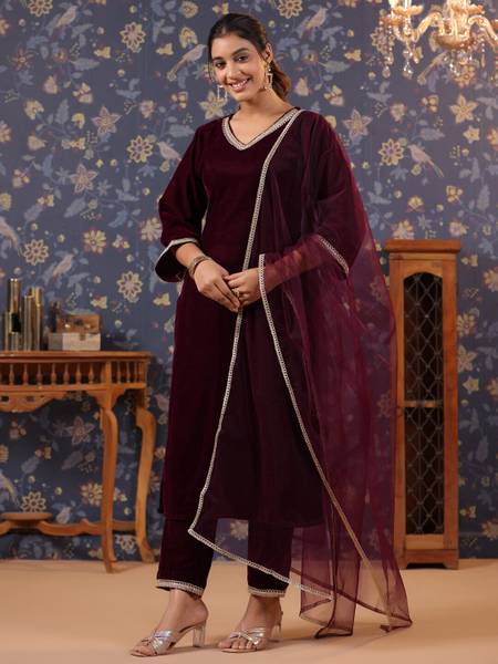 House of Pataudi Women Kurta Pant Dupatta Set
