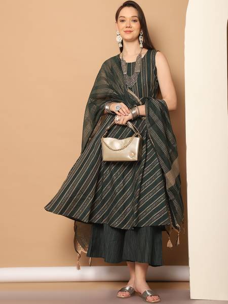 Jompers Women Kurta Palazzo Dupatta Set