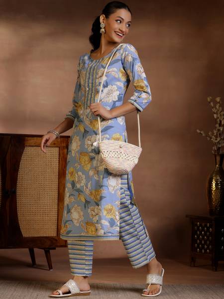 LIBAS Women Kurta Palazzo Set