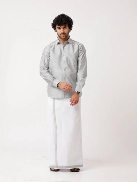 Famuzz Men Shirt Dhoti Set