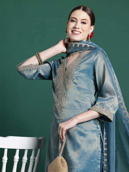 Indo Era Women Kurta Pant Dupatta Set
