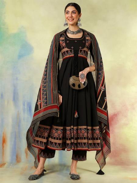 KIMAYRA Women Kurta Palazzo Dupatta Set