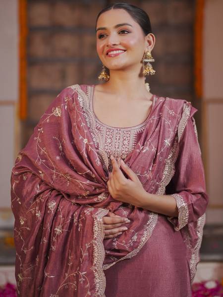 Indo Era Women Kurta Pant Dupatta Set