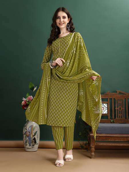 Tasrika Printed Kurta, Trouser/Pant & Dupatta Set