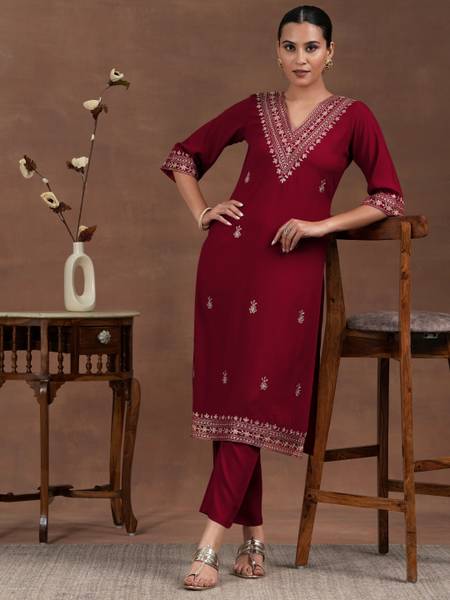 LIBAS Women Kurta Palazzo Set
